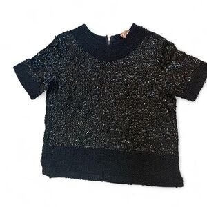 Vintage 1960’s MCM Hand Beaded 100% Wool Top